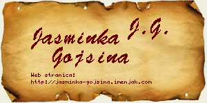 Jasminka Gojšina vizit kartica